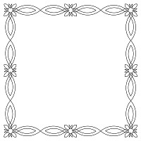 paisley flower frame 001